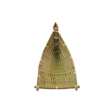 Imagem de Cesta de bambu tecida à mão, organizador criativo para decoração de casa, barco amarelo, barco de amendoim, barco verde(Bamboo Boat Medium)