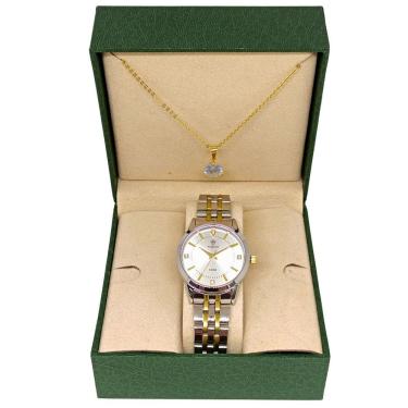 Imagem de Relógio Feminino Tuguir Analógico 9182B Prata e Dourado