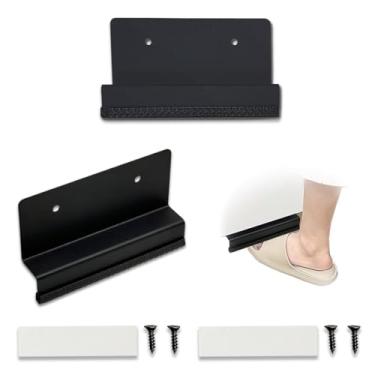 Imagem de Pacote com 2 puxadores de pé de armário mãos livres - abridor de gaveta de lixo sem toque, abridor de dedo do pé para armários de sobreposição completa, pedal de borracha macia confortável para uso