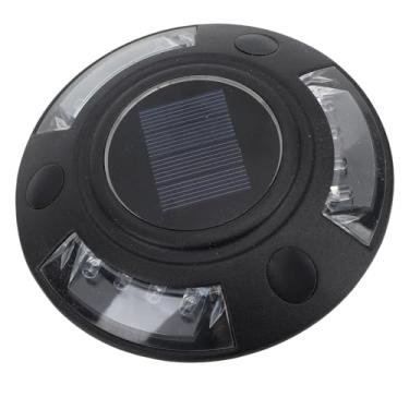 Imagem de TOPINCN Luz da Entrada de Automóveis Solar de Liga de Alumínio, Lanterna Indicadora de Pavimento, Lâmpada de Marcador de Rua, Lâmpada de Pista de Estrada LED Com Energia Solar Com Capa (Luz vermelha)