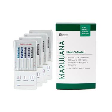 Imagem de UTest - Tiras de teste de drogas THC de 5 níveis, uso único (pacote com 4)
