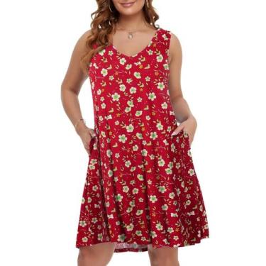 Imagem de Vestidos femininos plus size de verão BELAROI, vestido de verão casual