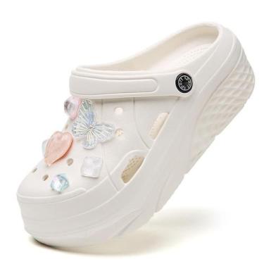 Imagem de Sapatos de jardim femininos SECHRITE, tamancos de plataforma, com alça