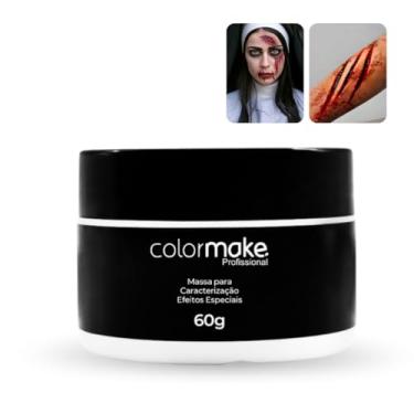 Imagem de Massa para Caracterização 60g – Maquiagem Artística para Halloween, Teatro, Cinema e Cosplay – Ferimentos Falsos, Cicatrizes e Efeitos Especiais Realistas