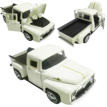 Imagem de Carrinho de Ferro Miniatura Collection Caminhonete Fricção Abre Capô e Portas (Bege)