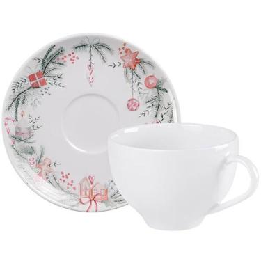 Imagem de Xícara Com Pires Noite Feliz 250ml 15cm - Gici Home