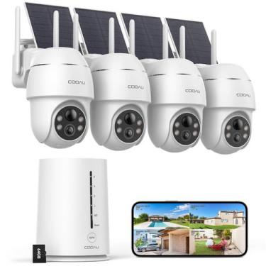 Imagem de Câmera de segurança COOAU 4MP Solar Wireless System 4 Cam-Kit