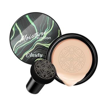 Imagem de Base de creme CC com almofada de ar para cabeça de cogumelo, corretivo hidratante BB Cream Nude longa duração Matte CC Cream Base líquida para maquiagem (cor marrom)