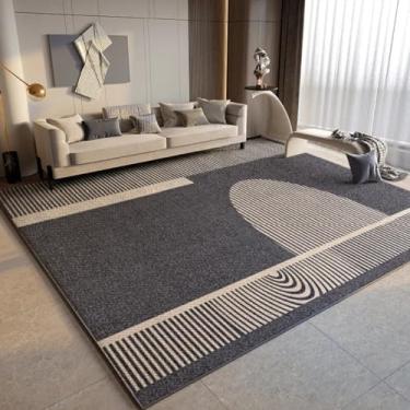 Imagem de Tapete simples para sala de estar, totalmente coberto, absorvente, para sofá, mesa de centro, cobertor, resistente à sujeira, em veludo cristalino (120 x 200 cm/SJR-9)