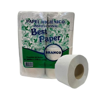 Imagem de Papel Higiênico Branco folha simples Best Paper 8 rolos