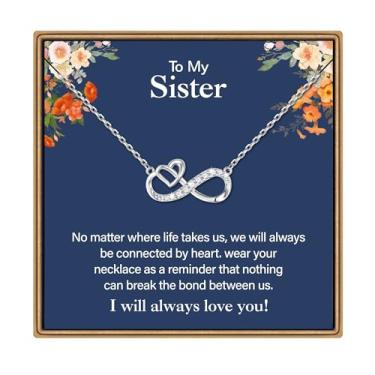 Imagem de IEFLIFE Colar de presente para mulheres – Corrente de prata esterlina 925 banhada a ouro branco 14K com coração infinito para mãe, filha, presente de aniversário para avó, neta, amigas, joias