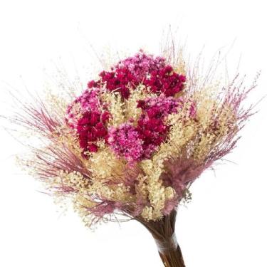 Imagem de Buque Flor Seca Desidratada sementinha Rosa - Pense Flores