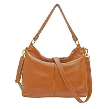 Imagem de Bolsa Feminina Marrom Caramelo Tiracolo Transversal Couro Legítimo Mad