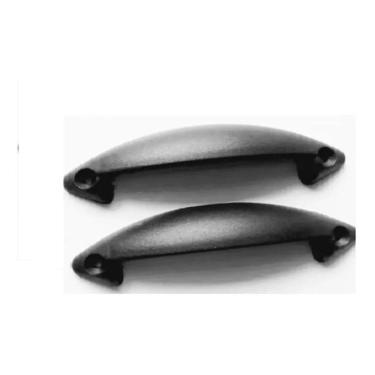 Imagem de 2X Puxador Izare Plástico Pu Preto 13X5 Cm Para Cama