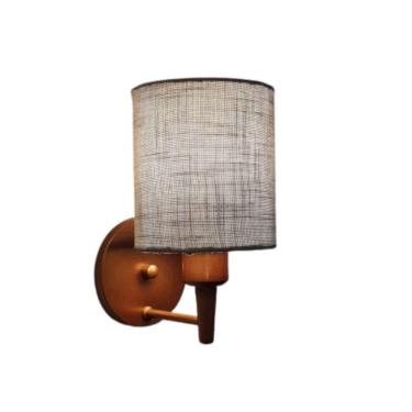 Imagem de Arandela Cilíndrica Vivare Md-2009 Cobre Cúpula Em Tecido - Bivolt Cobre-rustico-cinza 127/220v