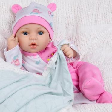 Imagem de Boneca Reborn Baby Doll Aori Girl 45 cm, realista para colecionadores