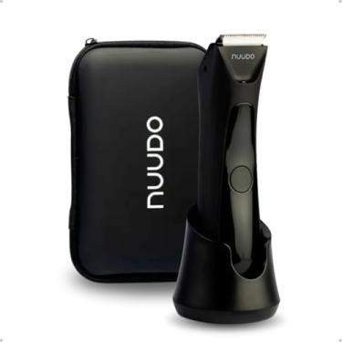 Imagem de Aparador de pelos masculino íntimo da Nuudo elétrico à prova d'água com estojo e lâminas de cerâmica