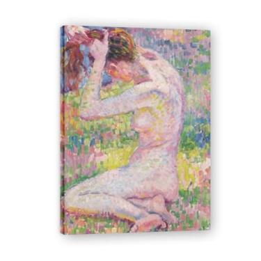 Imagem de Tidy Up Long HairThéo van Rysselberghe: Impressão em tela neoimpressionista belga chave emoldurada 40 x 56 cm