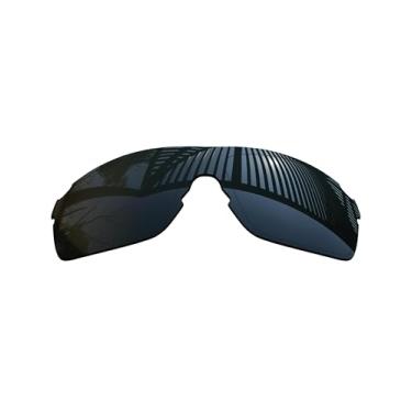 Imagem de MYCOURAG Lentes de reposição polarizadas com proteção UV para óculos de sol Oakley EVZero Range OO9327 – Preto sólido polarizado