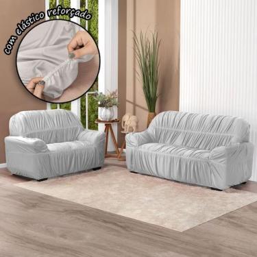 Imagem de Capa para Sofá King Elasticada Lisa 2 E 3 Lugares - Lenharo Enxovais, 