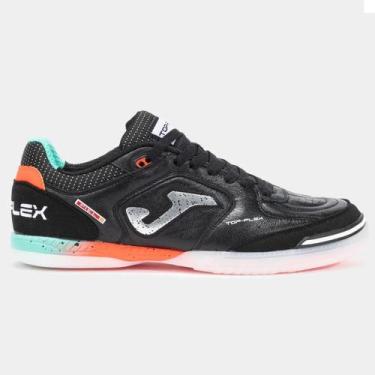 Imagem de Chuteira Futsal Joma Top Flex Unissex Preto, 40, Preto coral