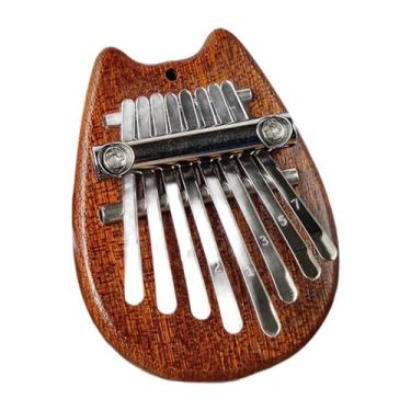 Imagem de TTETTZ Presente pequeno compacto do pendente do piano do polegar, piano do dedo do instrumento de música para jogadores crianças ornamentos do amante da, Gato