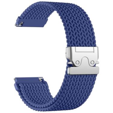 Imagem de DaQin Pulseira trançada de 18 mm, 20 mm, 22 mm, compatível com Garmin Vivoactive 5/Vivoactive 6/4/3, pulseira esportiva de nylon com fivela de paraquedas para Garmin Venu 3 2/3S 2S/Forerunner 165/55