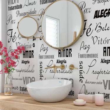 Imagem de Papel De Parede Lavável Sala Quarto Fé/Alegria Paz 3M - Artetik Digita