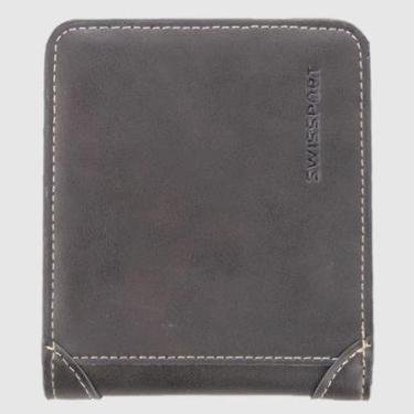 Imagem de Carteira Masculina Porta Documentos Reforçada Swissport Slim Preto 220ml-Masculino