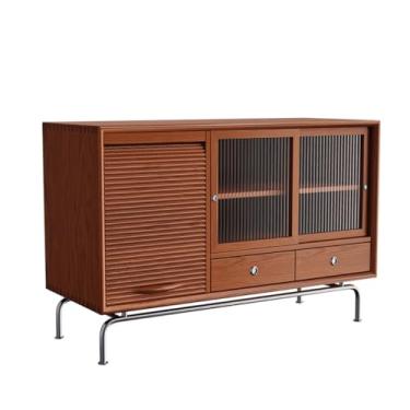 Imagem de URGDWEKJY Armário buffet de madeira maciça persiana porta aparador sala de estar armário de armazenamento moderno armário buffet armário restaurante armário aparador (A)