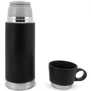 Imagem de Garrafa Térmica Com Parede Dupla De Inox Black 350 Ml - Mimo Style - Aj20042