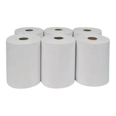 Imagem de Papel Toalha Bobina Slim 6 Rolos 20Cm X 200M Branco Luxo