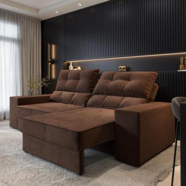 Imagem de Sofá Larissa 3 Lugares Suede 210cm