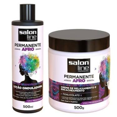 Imagem de Kit Permanente Afro Com Loção Onduladora e Creme de Relaxamento e Enca