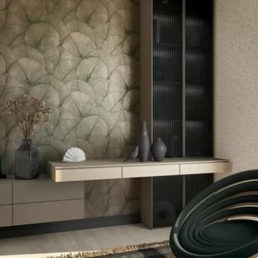 Imagem de Papel de Parede Sheilas Folhagem Verde 34513