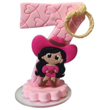 Imagem de Vela de Aniversário Boiadeira em Biscuit com Aplique (10 anos)