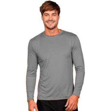 Imagem de Camiseta Uv Térmica Slim Fitness Esportes Básica Manga Comprida Verão-Masculino
