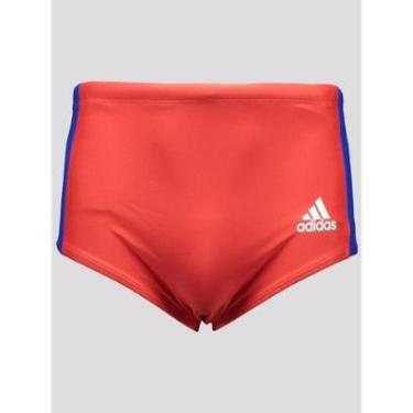 Imagem de Sunga Adidas 3 Listras Color Block e Azul HI2237-Masculino