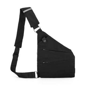 Imagem de Mochila de ombro nova bolsa tiracolo ajustável portátil para viagem ao ar livre para esportes, bolsa de trabalho para homens, Preto 2, Medium