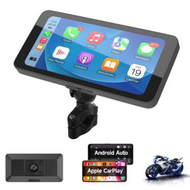 Imagem de Navegador GPS Portátil Para Motocicleta De 6,25 Polegadas Com Tela Sen