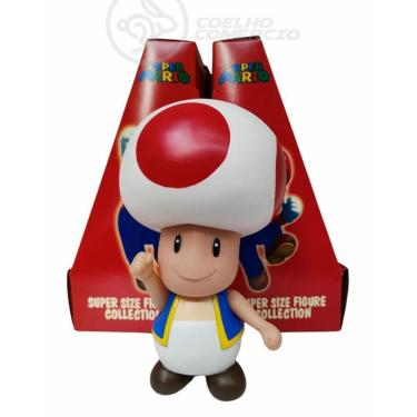 Imagem de Boneco Action Figure Cogumelo Toad Super Size 20Cm Mario