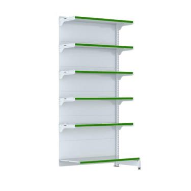 Imagem de Gondola Parede 202 FIT Farmacia Continu 6 Bd Branco Pe Verde - Amapá