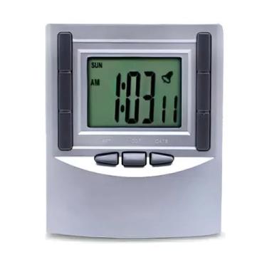 Imagem de Mini Relógio Digital De Mesa Tela LCD Despertador Cronômetro - Dexin