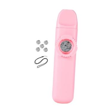 Imagem de oshhni Kazoo, brinquedo musical com tons ajustáveis, acompanhamento musical fácil de aprender, com 5 membranas extras e alça para o pescoço, ideal para, Rosa