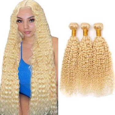 Imagem de Pacotes de cabelo Freiuoke 613 Blonde Kinky Curly 26cm Brazilian