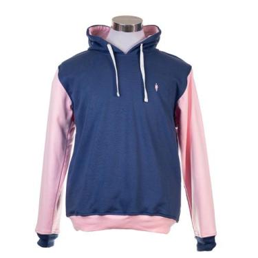 Imagem de Moletom com capuz Polerón National Bicolor azul-rosa - Lightbek Offici