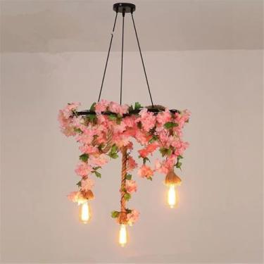 Imagem de Luminária pendente retrô americana em corda de cânhamo para restaurante, com estilo campestre, criativa, musical, para balcão de caixa, bar, cafeteria, loja de chá com leite, loja de roupas,