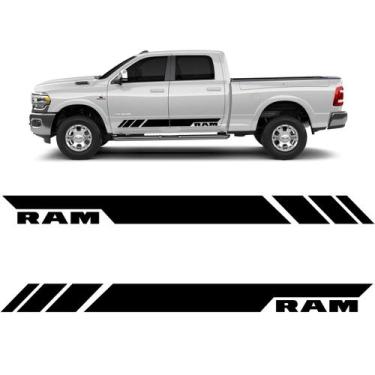 Imagem de Kit Faixas Lateral Dodge Ram Preto - Genérico - SPORTINOX, DODGE RAM (