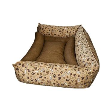 Imagem de Capa Para Assento De Carro Para Animais De EstimaçãO, Tamanho Grande, ImpermeáVel, FáCil De Limpar(Marrom estampado)