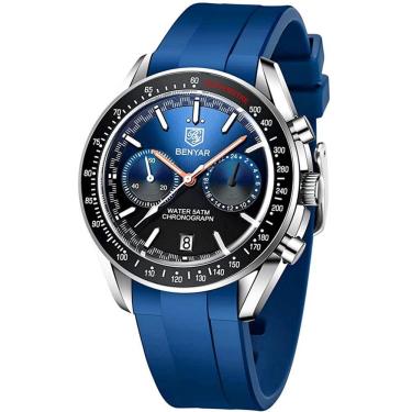 Imagem de Relógio De Pulso Inox Com De Borracha Genuína A Prova Dagua